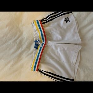 White adidas tennis shorts